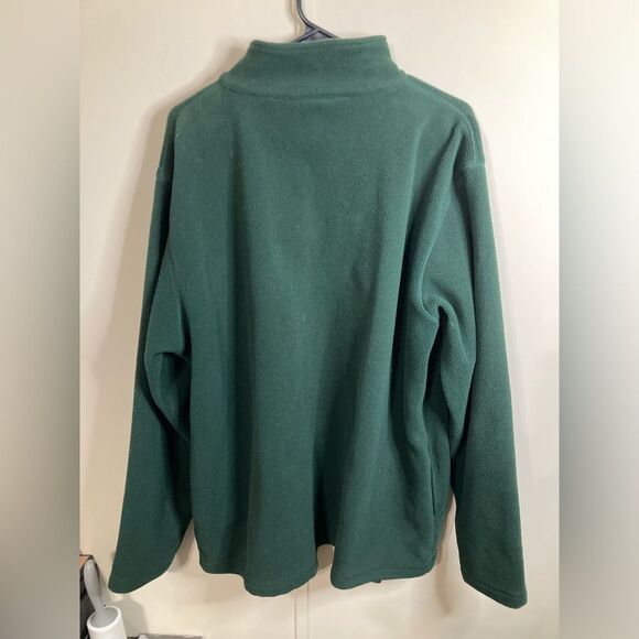 Vintage Polo Jeans Co. Ralph Lauren Green Fleece 1/4 Zipp Pullover Size L - Picture 3 of 3